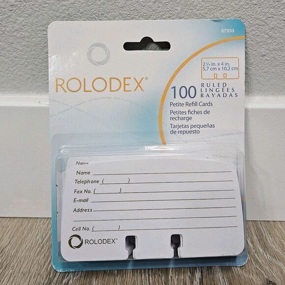 Rolodex 2 Pack Bundle Petite Refill Cards Ruled 2 1/4 x 4 100 Cards Pack New - Picture 2 of 4